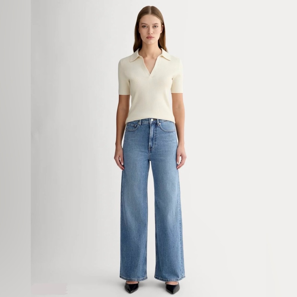 🆕 Everlane WAY HIGH Sailor Jeans, wide leg, size 33 Regular, highly rated!